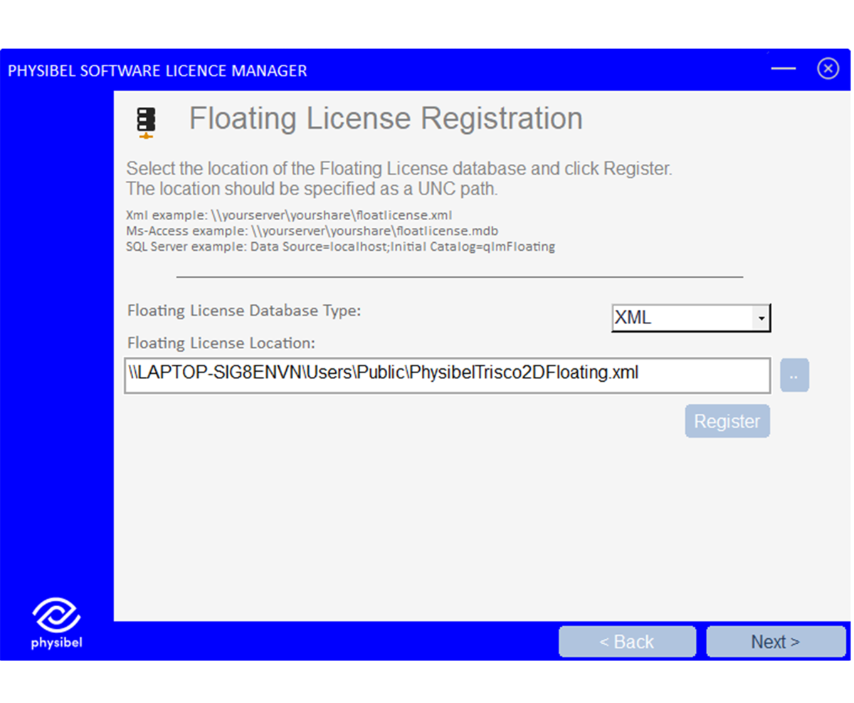 J7-Setting up a network floating licence (admin info)